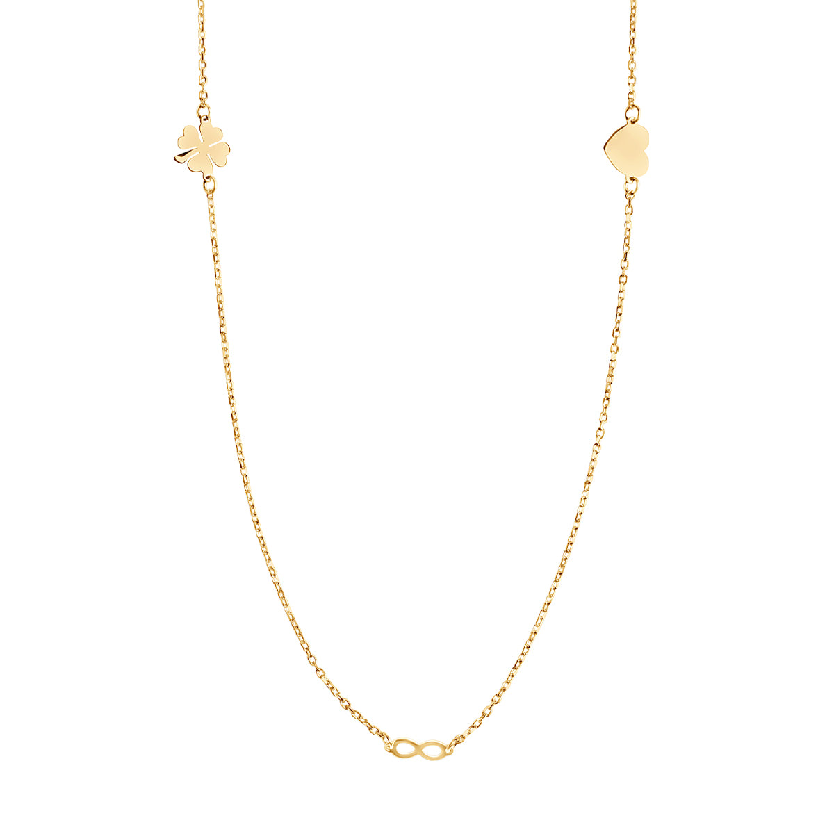 Komplet biżuterii złotej - na szczęście