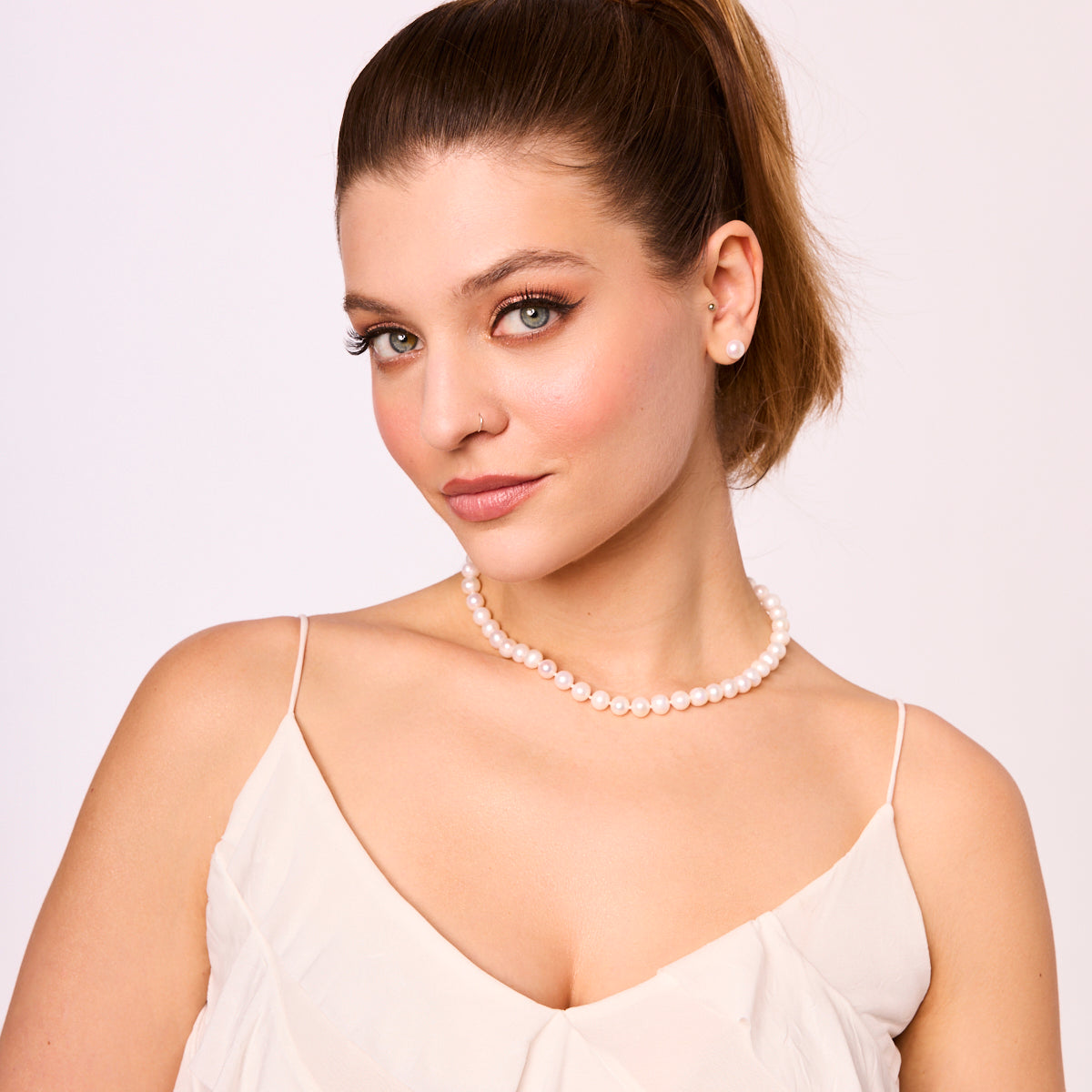 Kolczyki srebrne z perłami - Verona