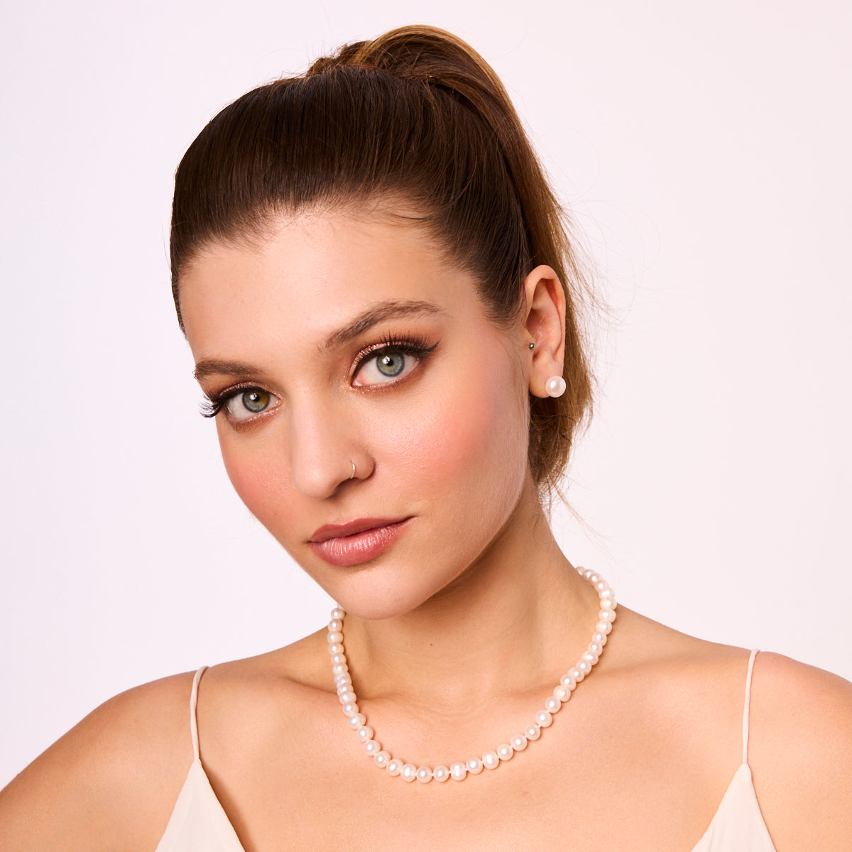 Kolczyki srebrne z perłami - Verona