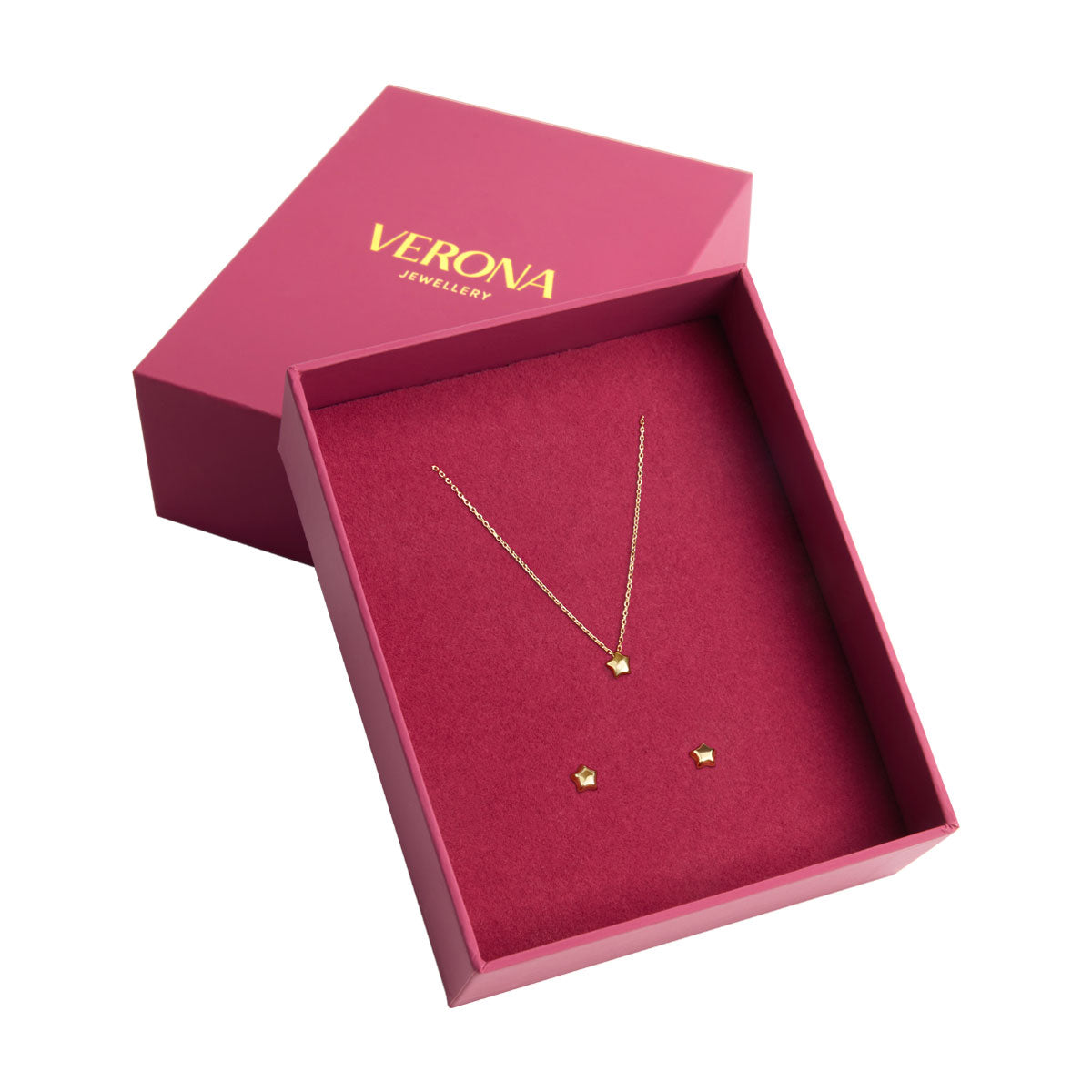 Komplet biżuterii złotej - gwiazdka