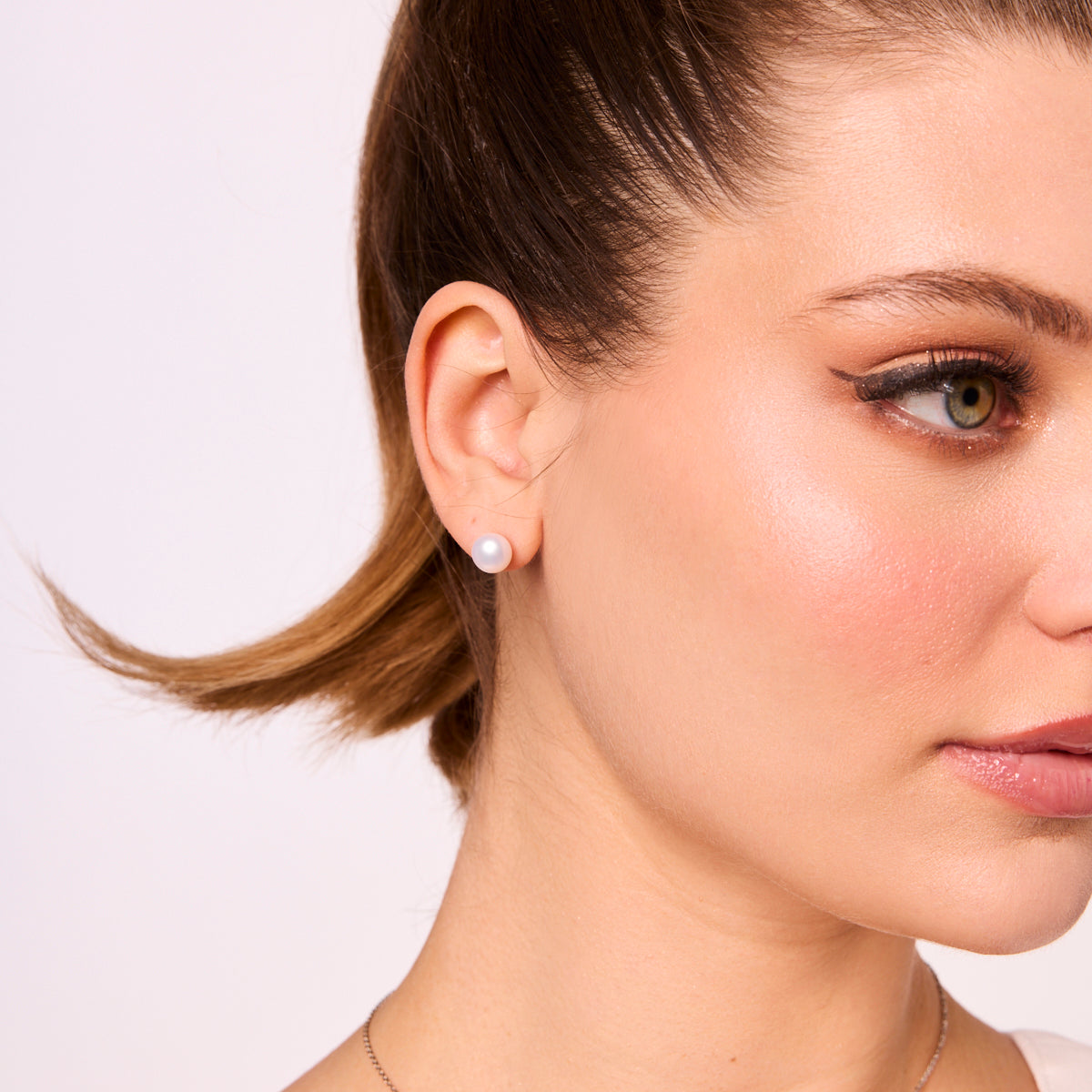 Kolczyki srebrne pozłacane z perłami