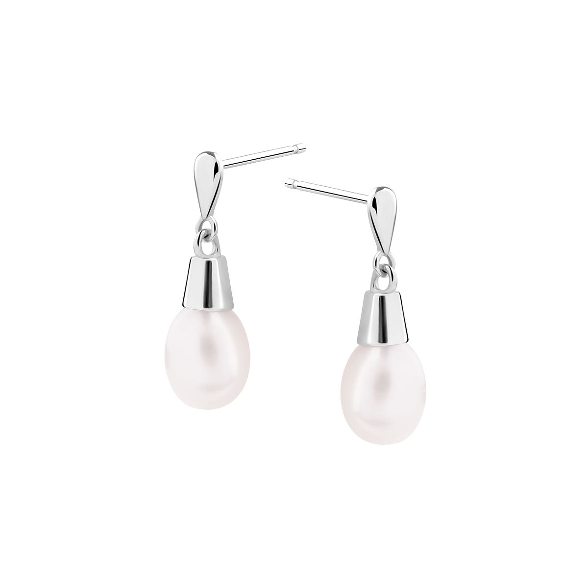 Komplet biżuterii srebrnej - perły