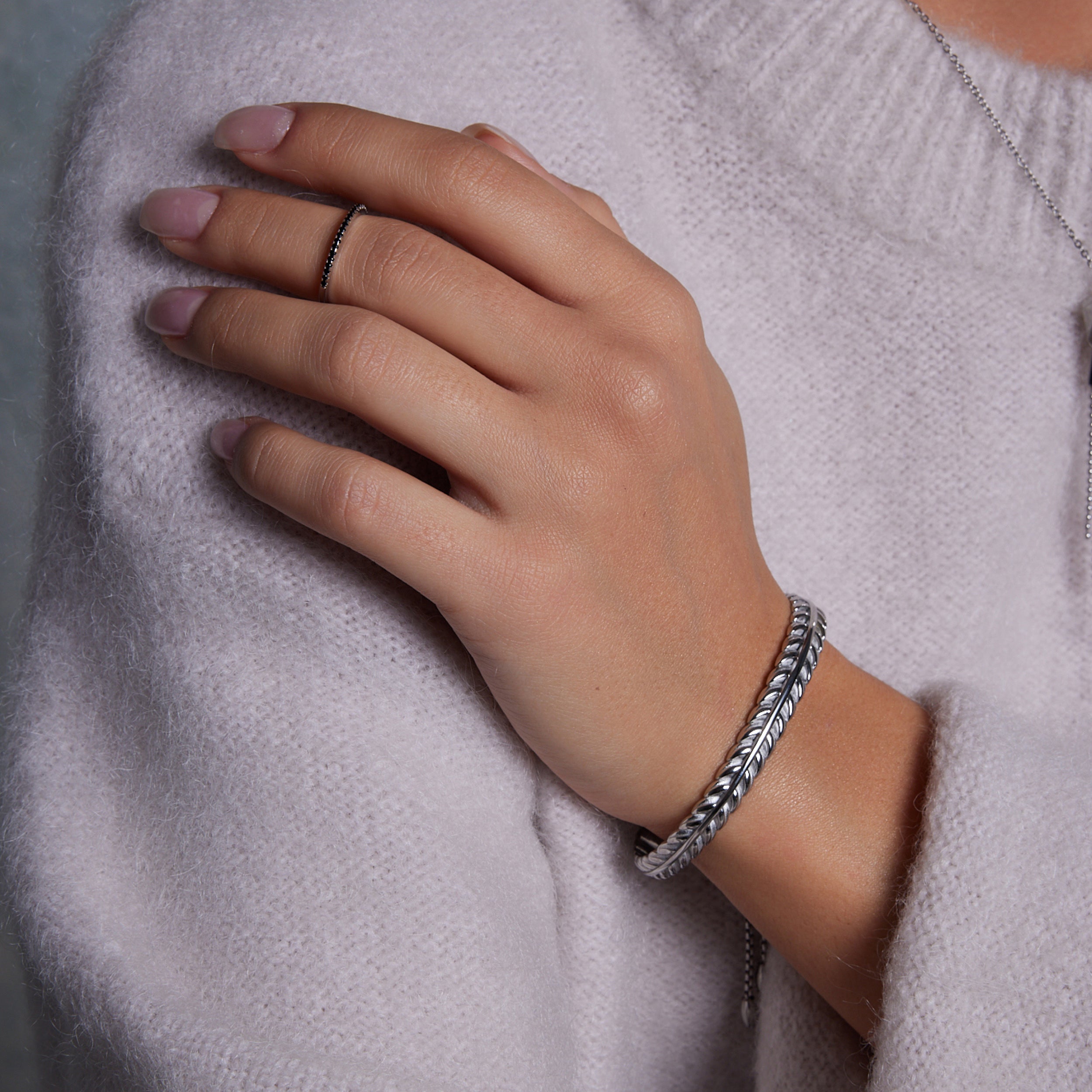 Bransoletka stalowa sztywna - Moderno