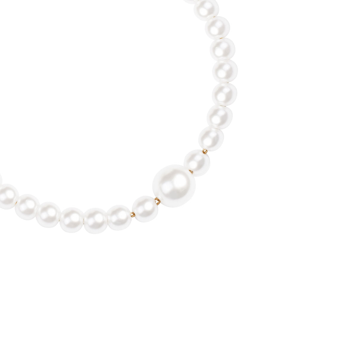 Bransoletka stalowa z imitacją pereł - Moderno