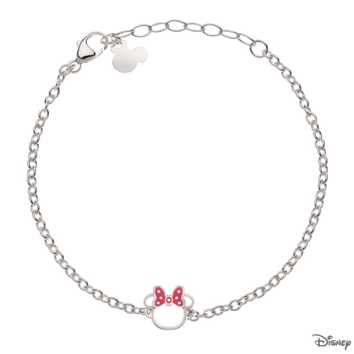 Bransoletka stalowa z emalią - Myszka Minnie - Disney