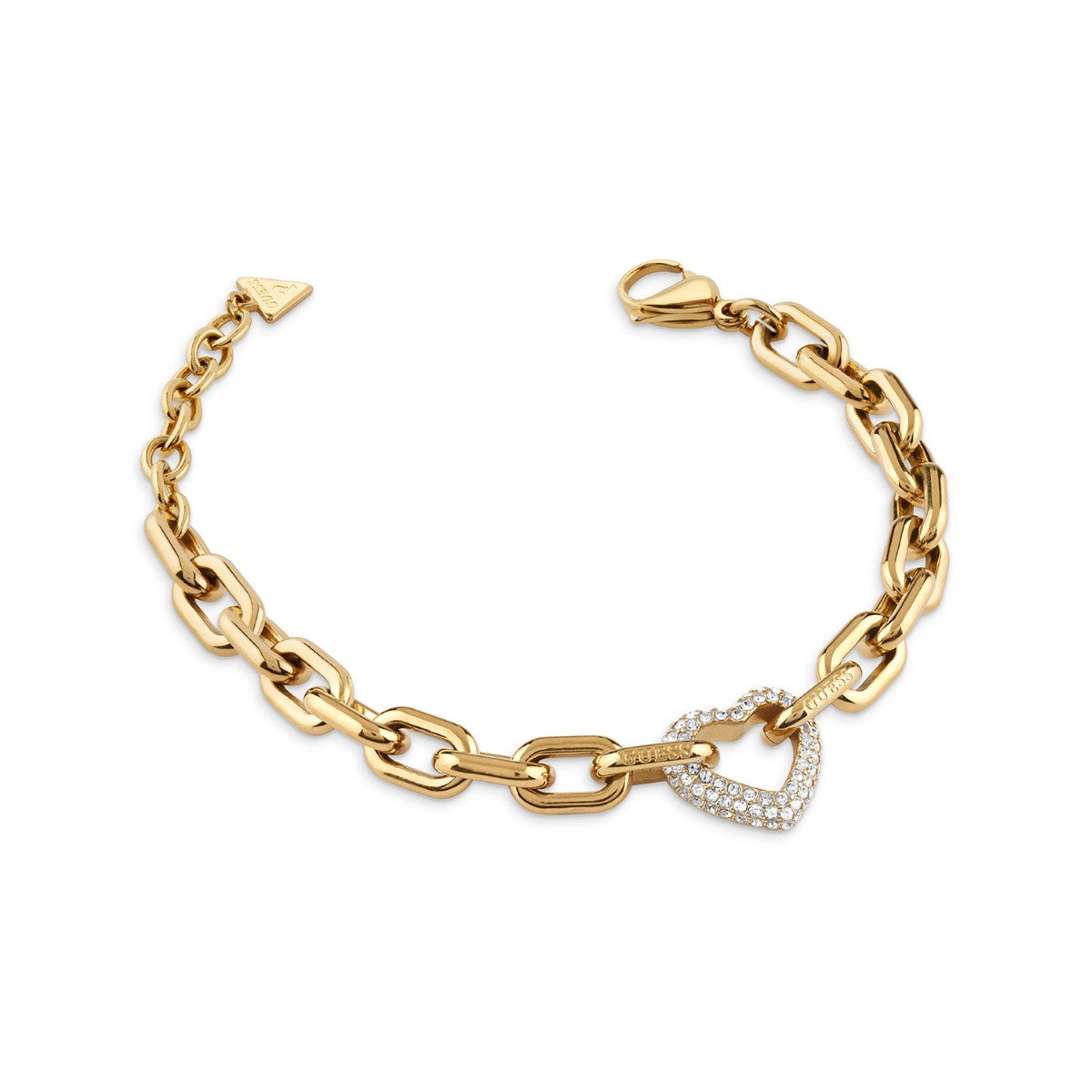 Bransoletka stalowa - serce - Guess Beloved