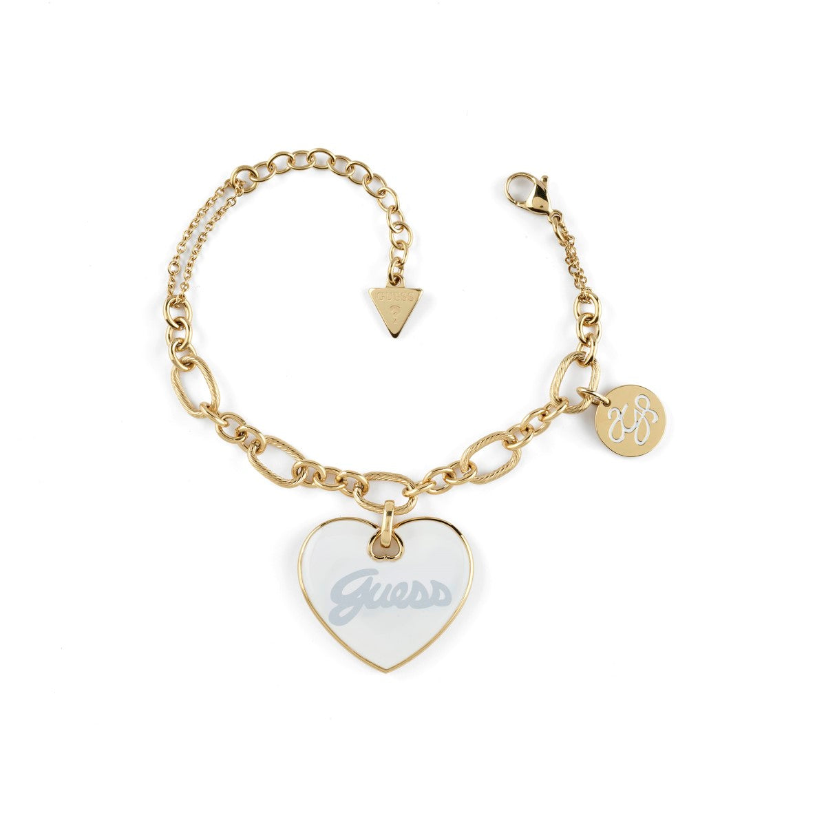 Bransoletka stalowa - serce - Guess Vintage