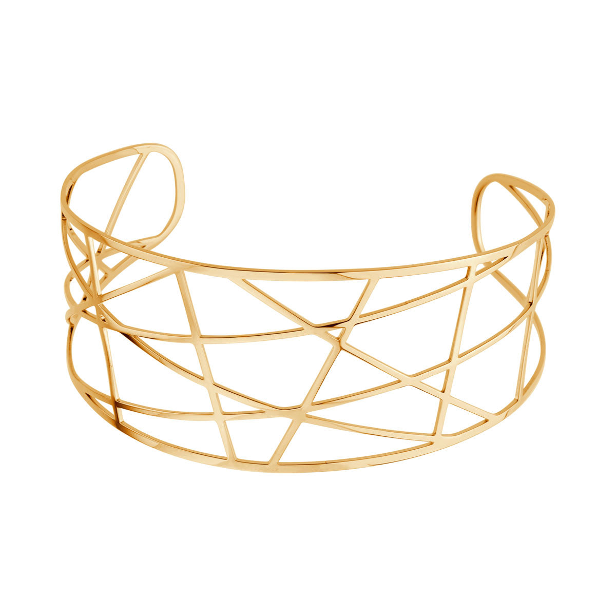 Bransoletka stalowa sztywna - geometryczna - Moderno