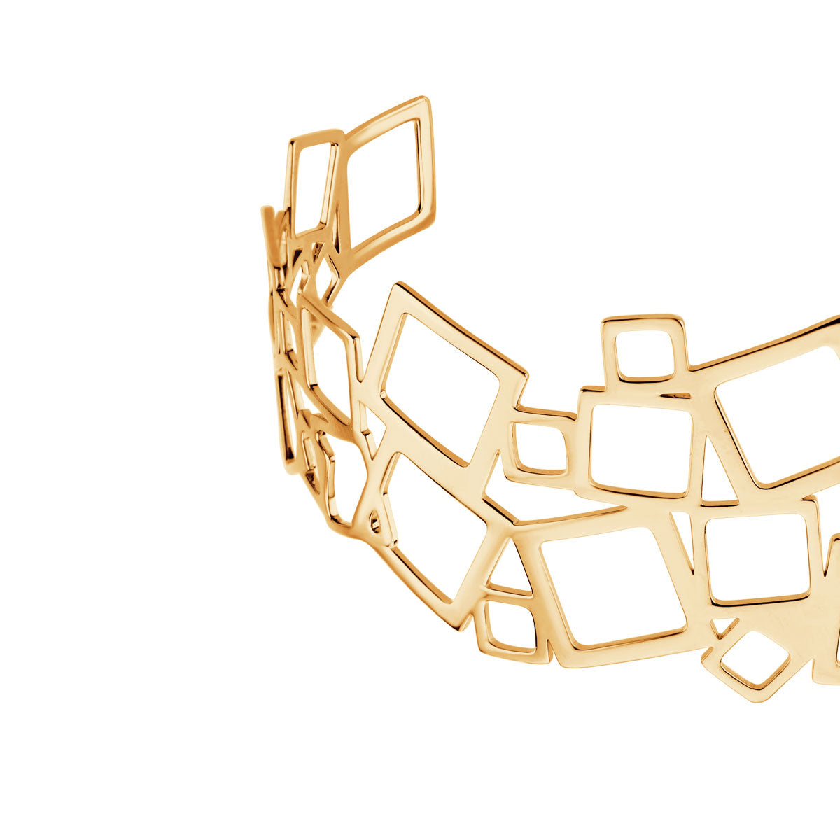 Bransoletka stalowa sztywna - geometryczna - Moderno