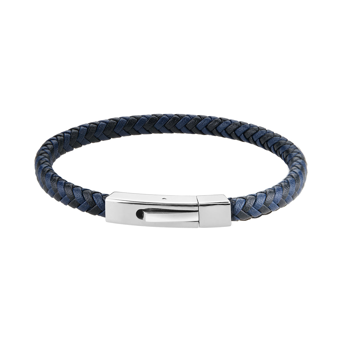 Bransoletka skórzana - stalowa - Moderno