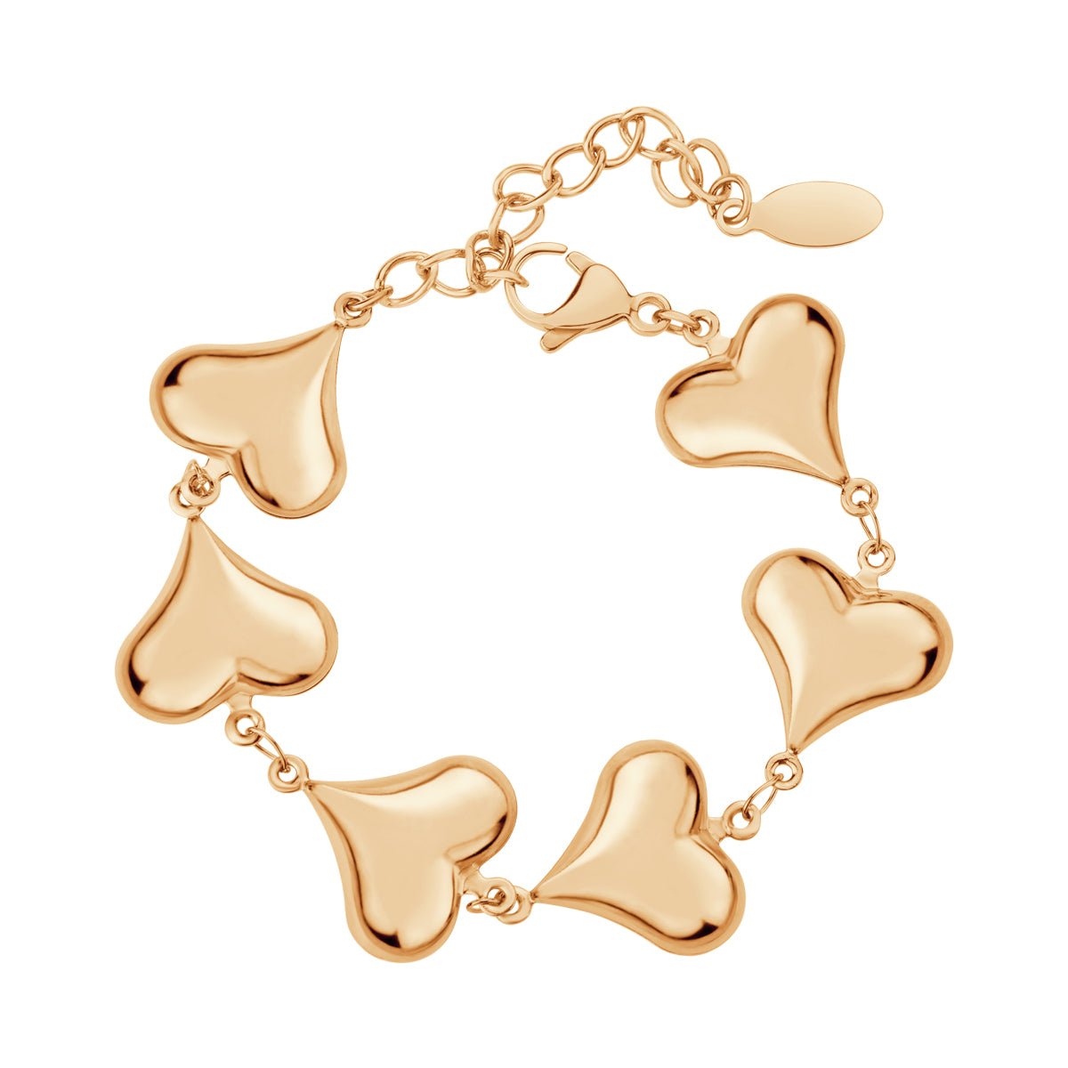 Bransoletka stalowa - serca