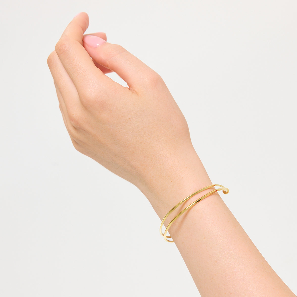 Bransoletka z mosiądzu złocona - sztywna - Moderno