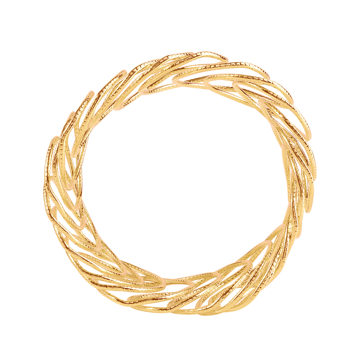 Bransoletka z mosiądzu pozłacanego - spirala - Moderno