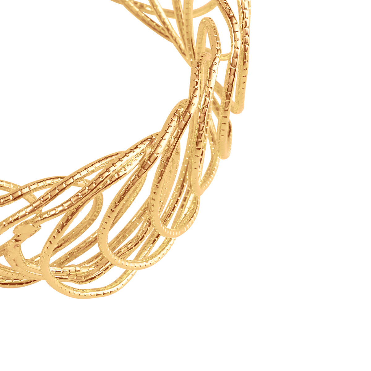 Bransoletka z mosiądzu pozłacanego - spirala - Moderno