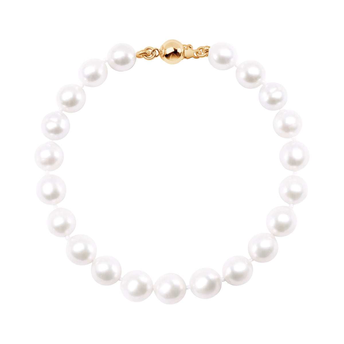 Bransoletka z pereł srebrna pozłacana