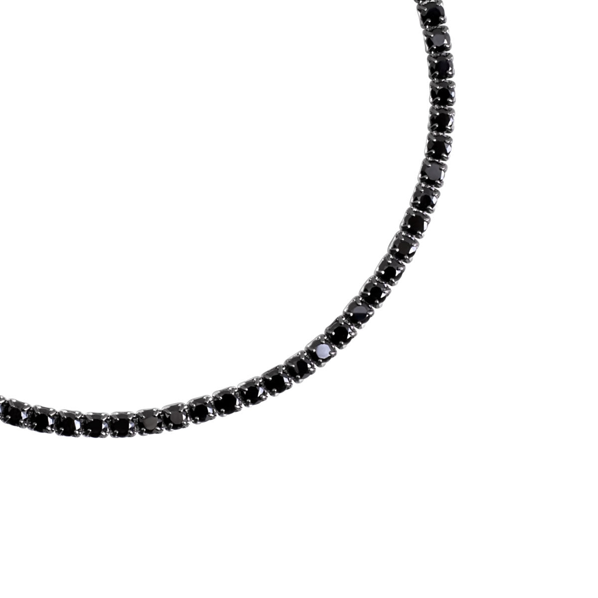 Bransoletka tenisowa srebrna z czarnymi cyrkoniami - Evento - Verona