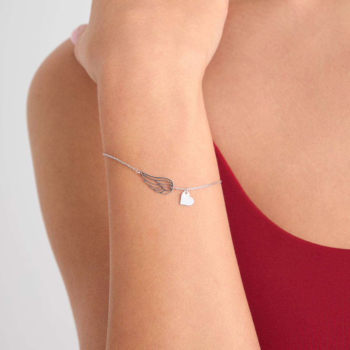 Bransoletka srebrna - skrzydło - Verona