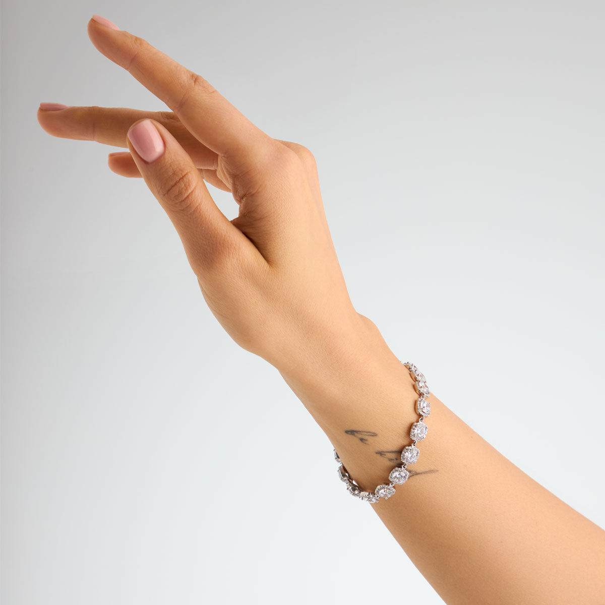 Bransoletka srebrna z cyrkoniami