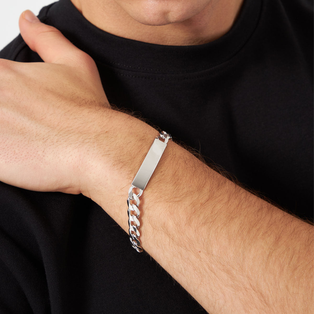 Bransoletka srebrna z blaszką