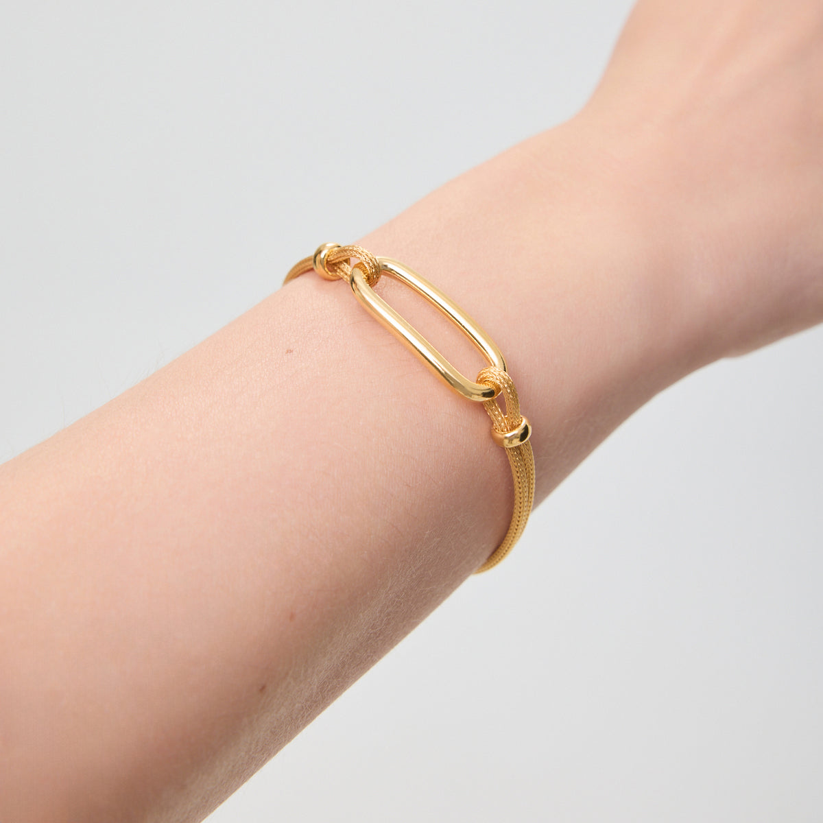 Bransoletka srebrna pozłacana - Senza