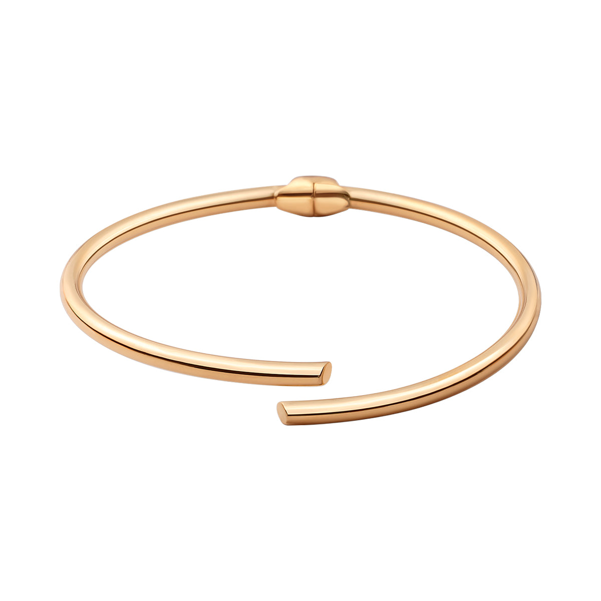Bransoletka srebrna sztywna pozłacana - Senza