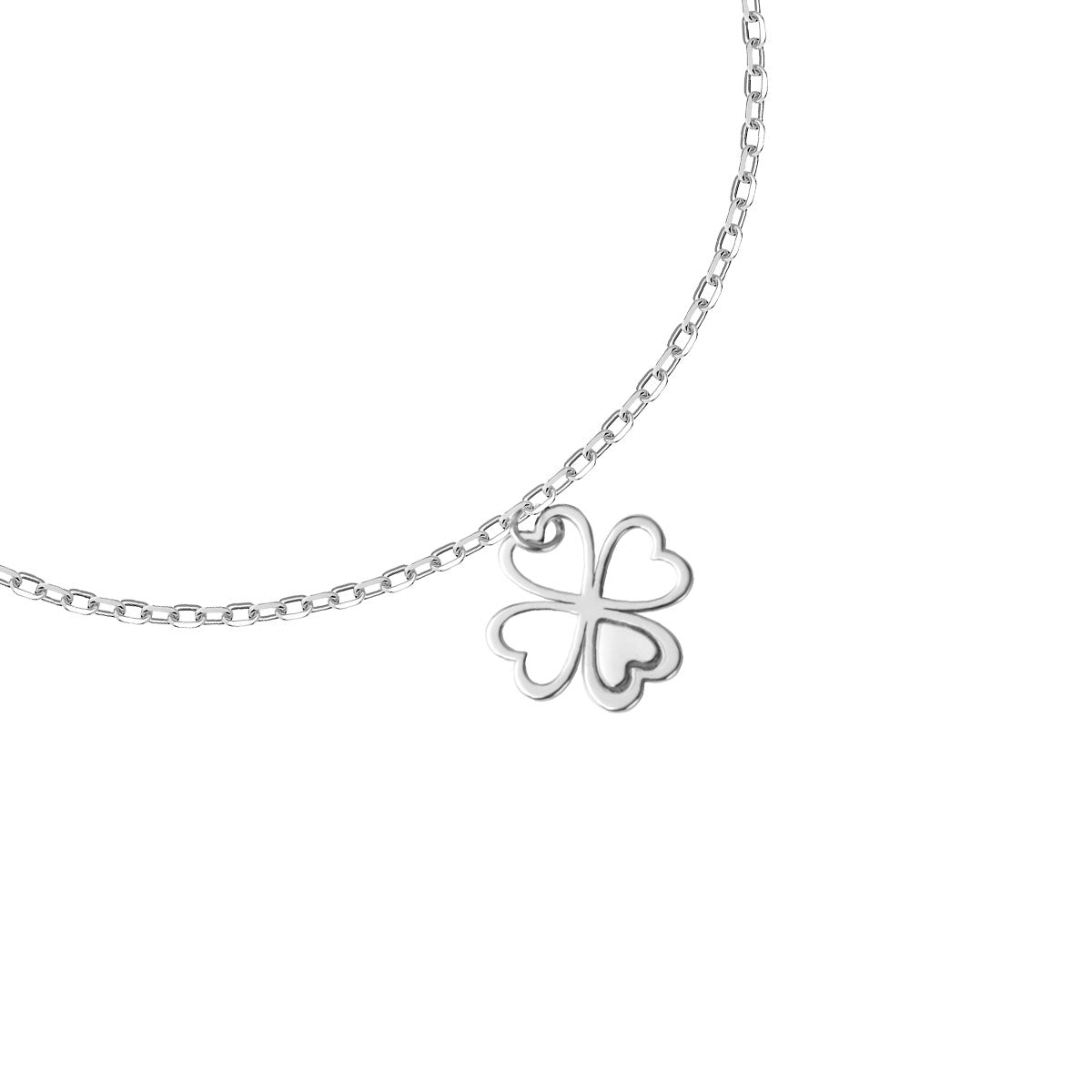 Bransoletka srebrna - koniczyna - Natura - Verona