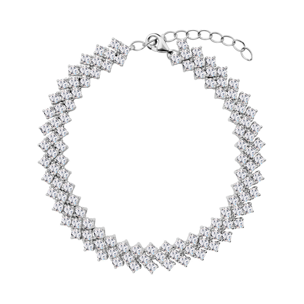 Bransoletka srebrna z cyrkoniami - Evento