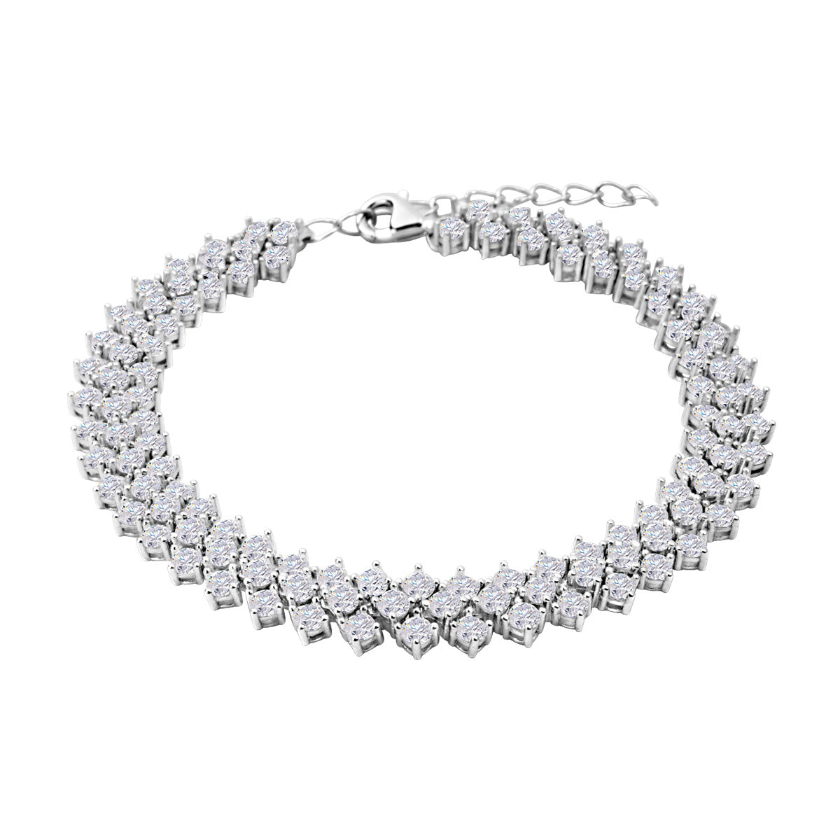 Bransoletka srebrna z cyrkoniami - Evento