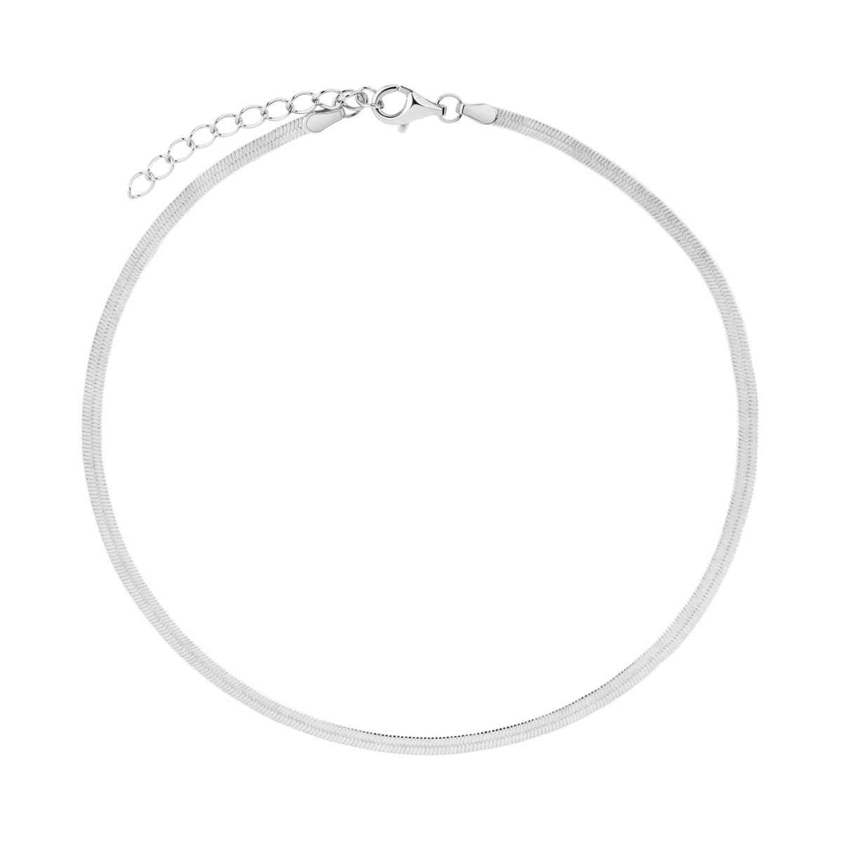 Bransoletka na nogę srebrna - żmijka - Verona