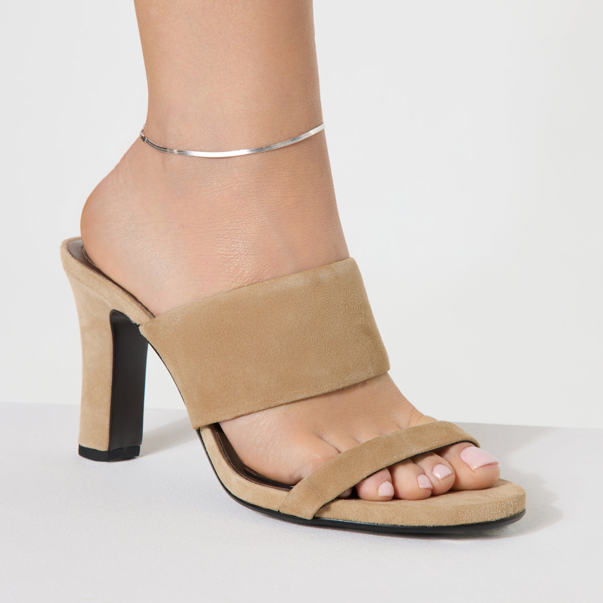 Bransoletka na nogę srebrna - żmijka