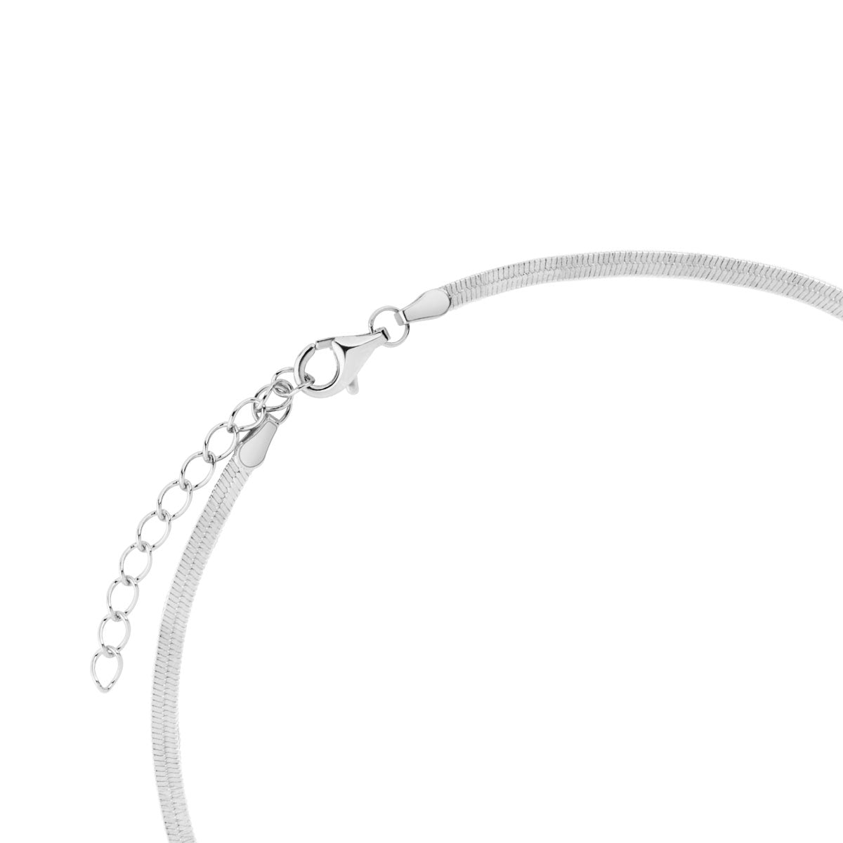 Bransoletka na nogę srebrna - żmijka - Verona