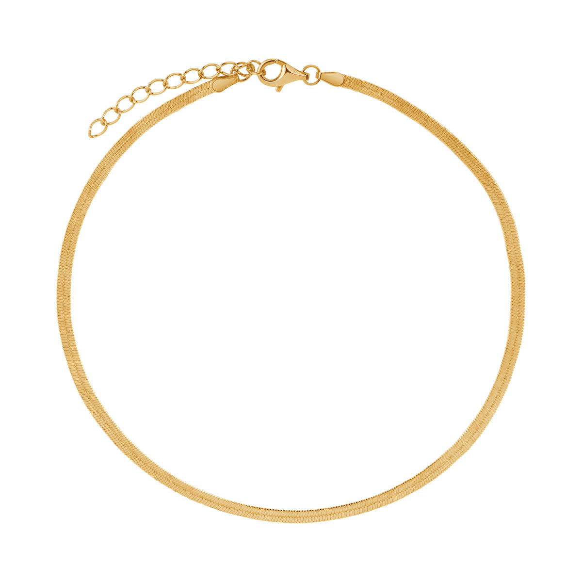 Bransoletka na nogę srebrna pozłacana - żmijka