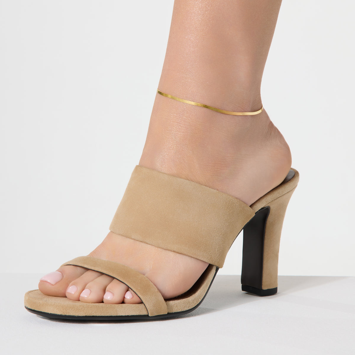 Bransoletka na nogę srebrna pozłacana - żmijka