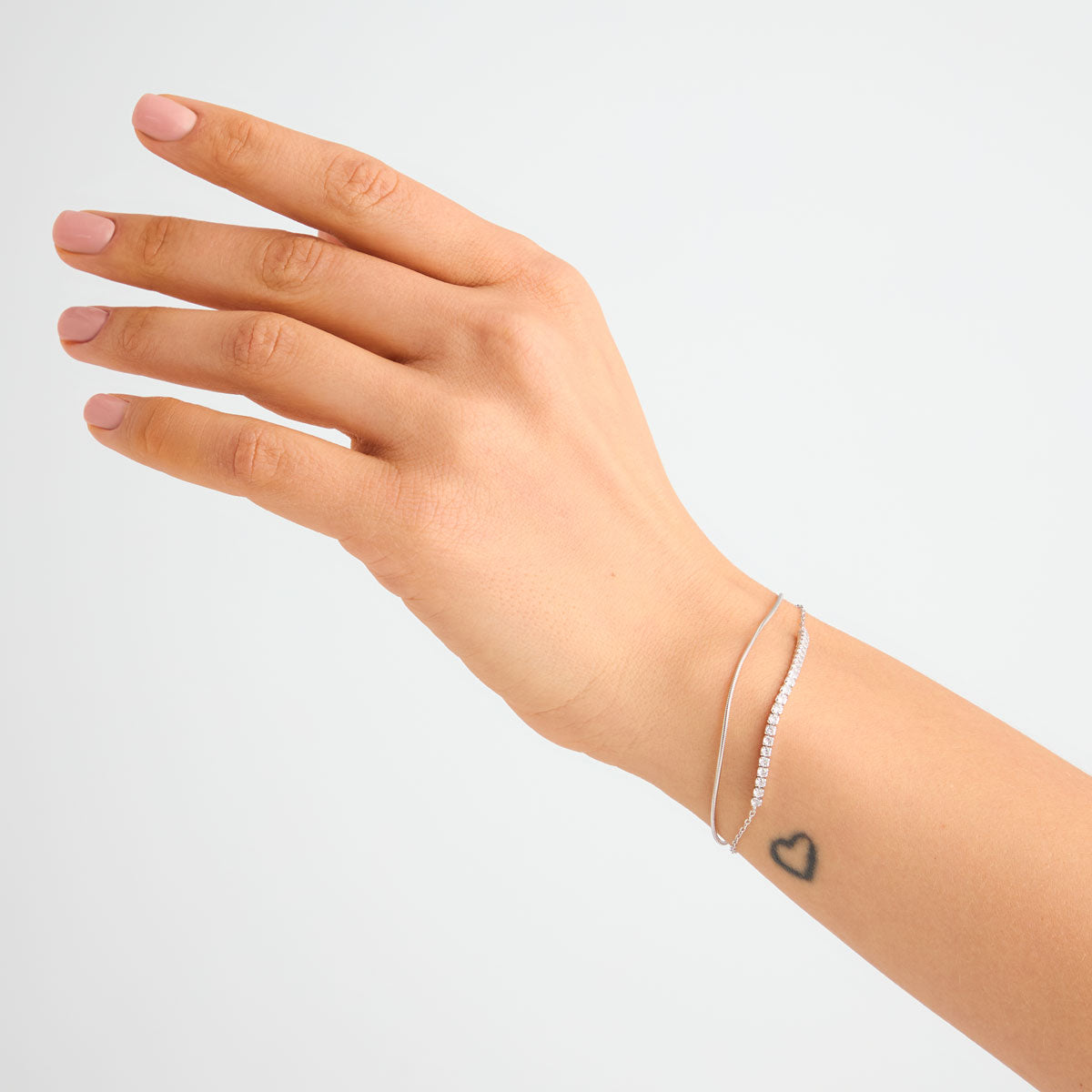 Bransoletka tenisowa srebrna z cyrkoniami