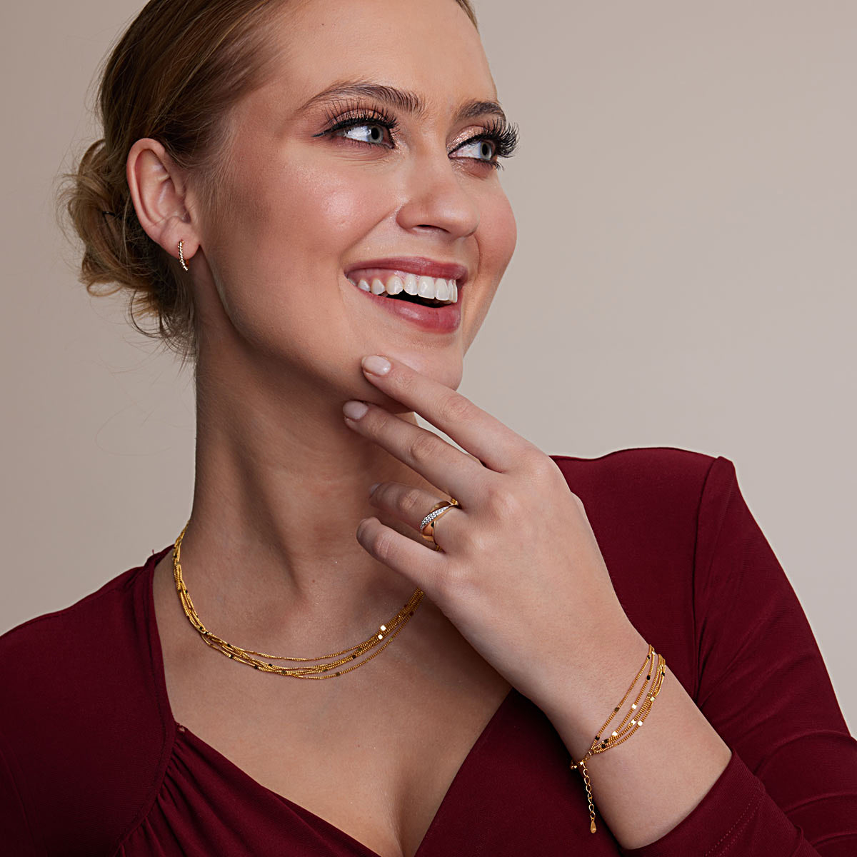 Bransoletka srebrna pozłacana