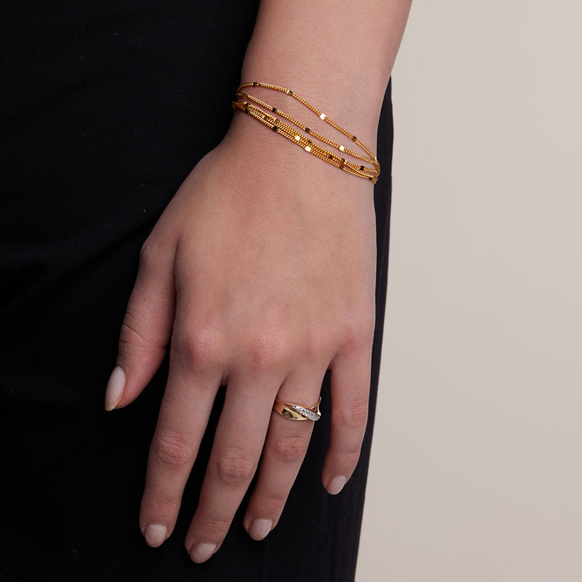 Bransoletka srebrna pozłacana