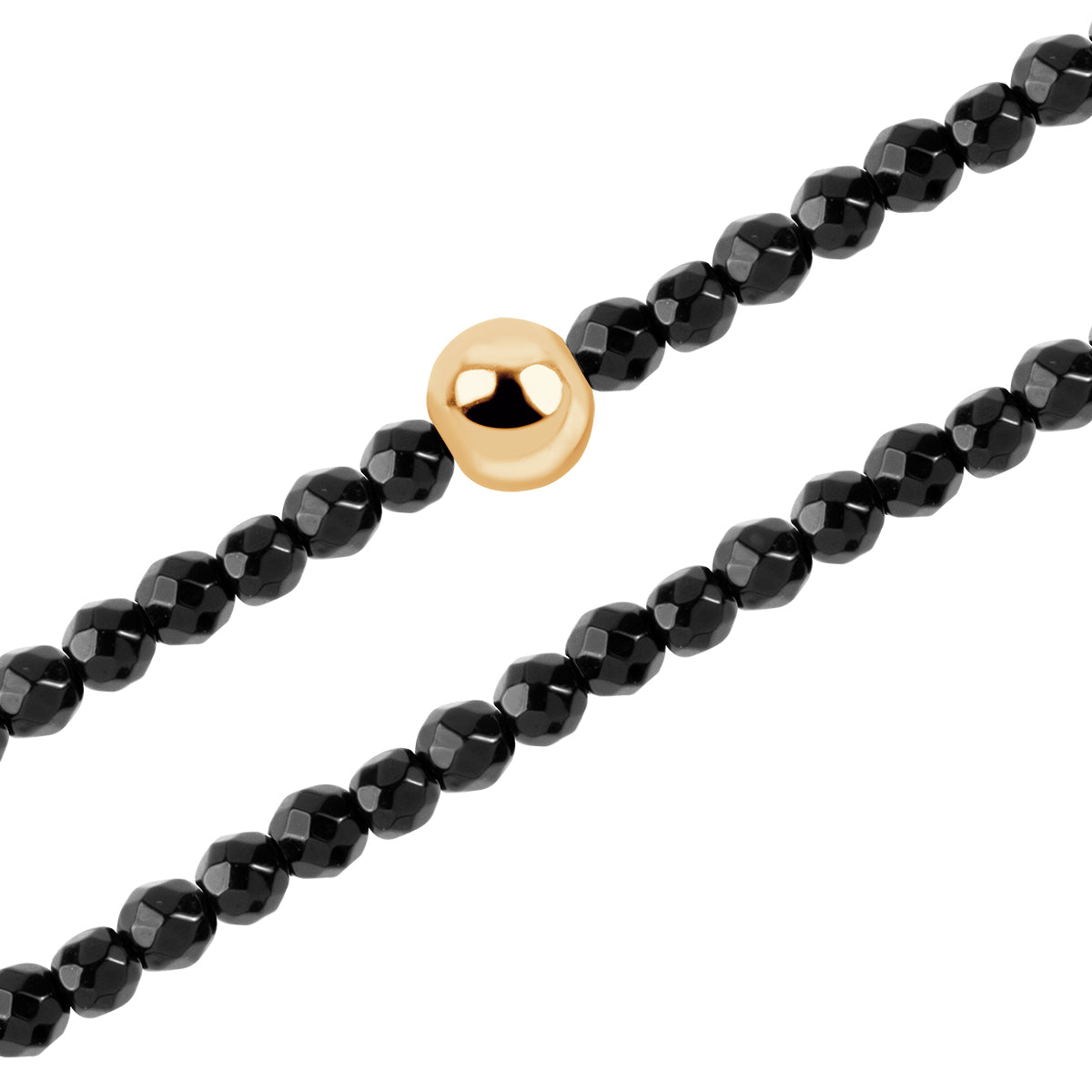 Bransoletka srebrna pozłacana z onyksem