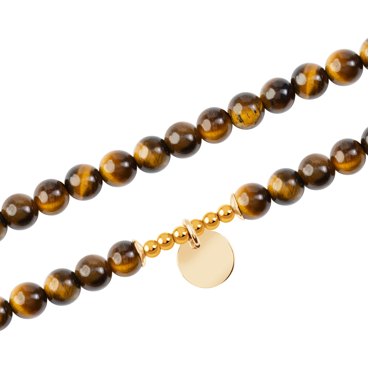 Bransoletka srebrna pozłacana z tygrysim okiem