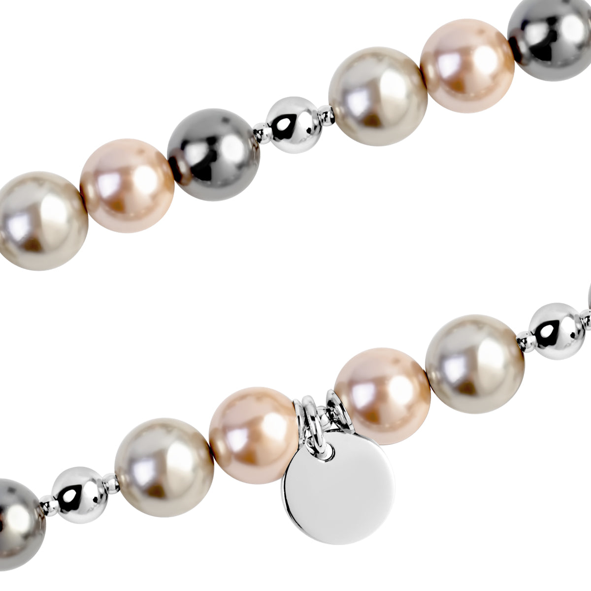 Bransoletka srebrna z muszlą - koło