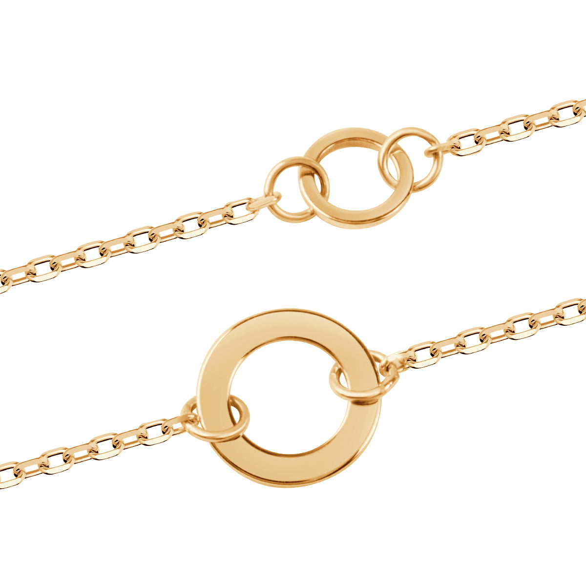 Bransoletka srebrna pozłacana - koła - Mommy & Me