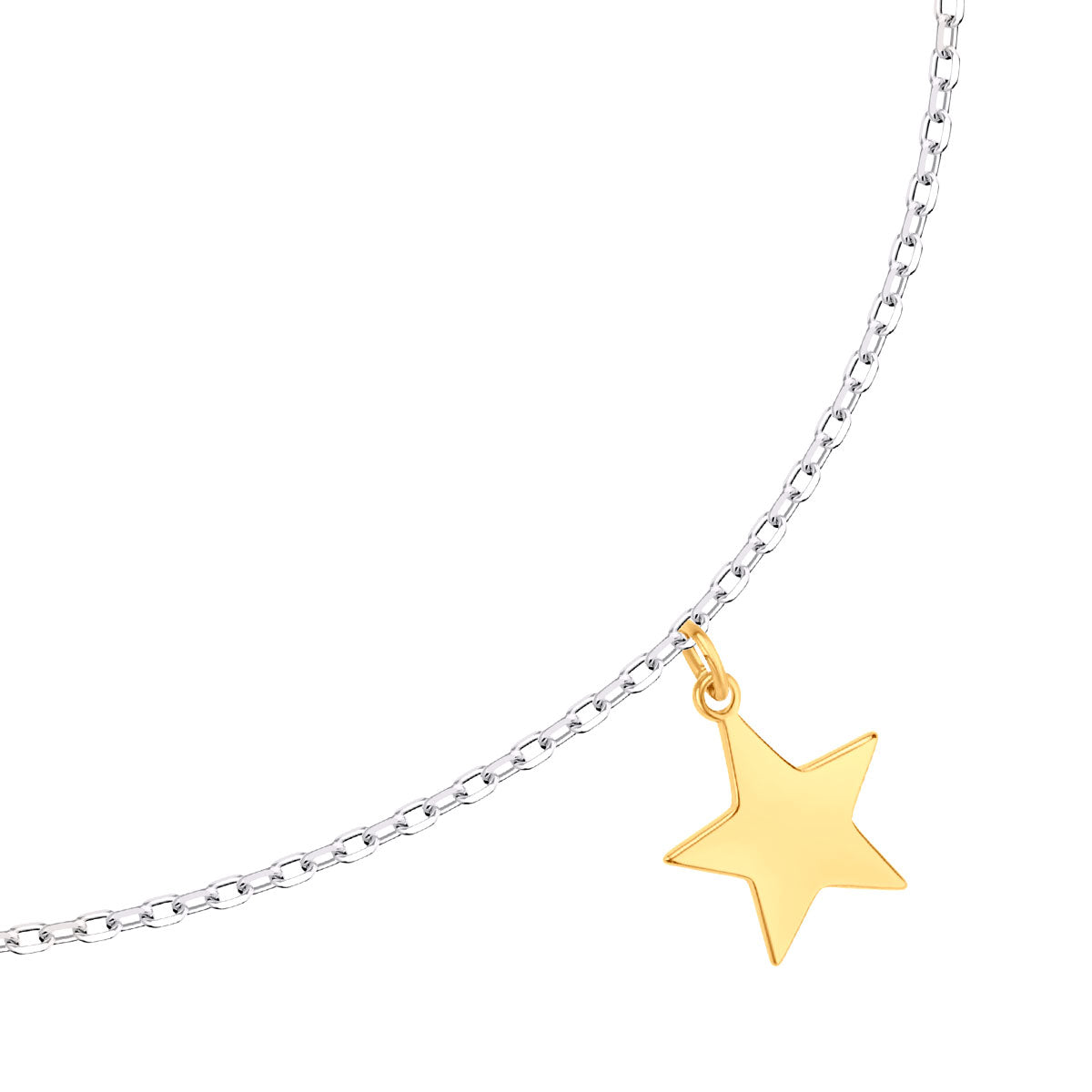 Bransoletka srebrna - gwiazdka