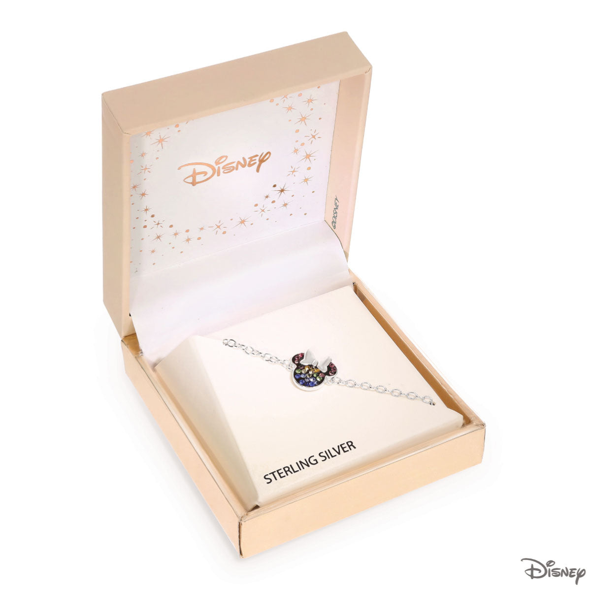 Bransoletka srebrna z cyrkoniami - Myszka Minnie - Disney