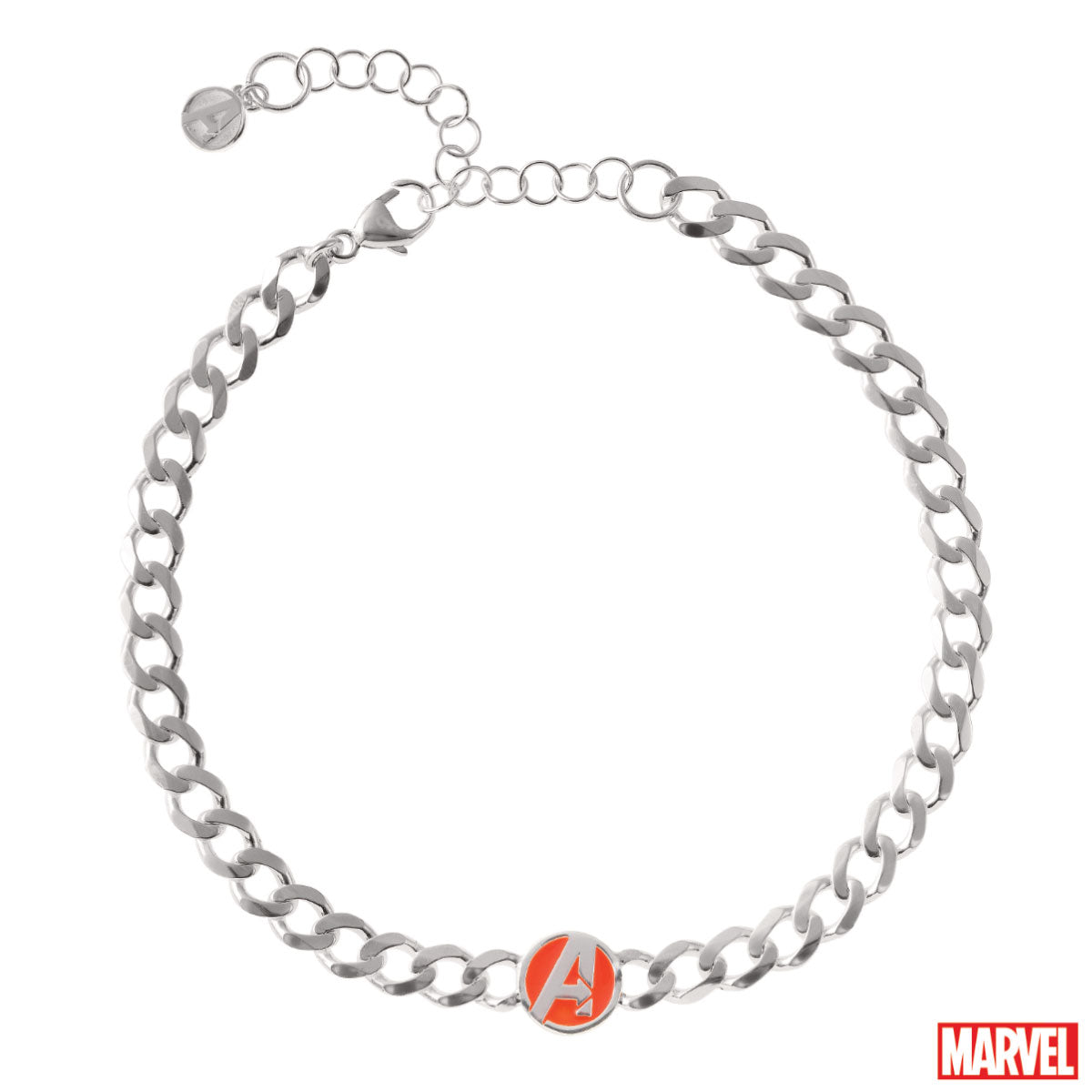 Bransoletka srebrna z czerwoną emalią - Awengers - Marvel