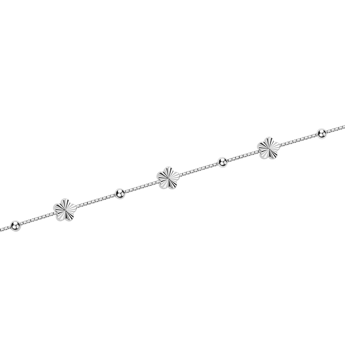 Bransoletka srebrna - koniczyny