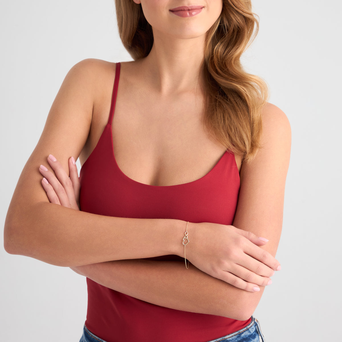 Bransoletka złota - serce