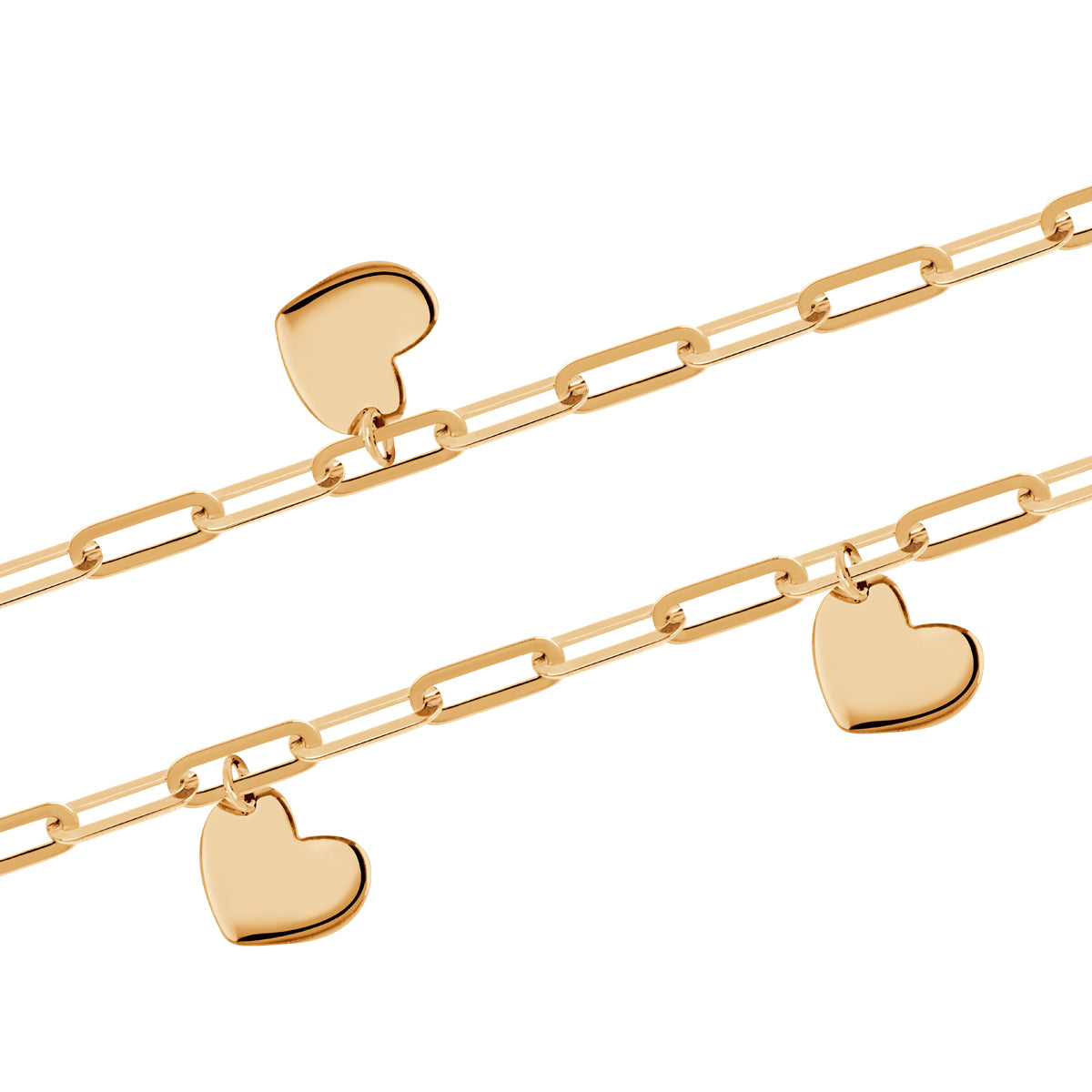 Bransoletka złota - serca