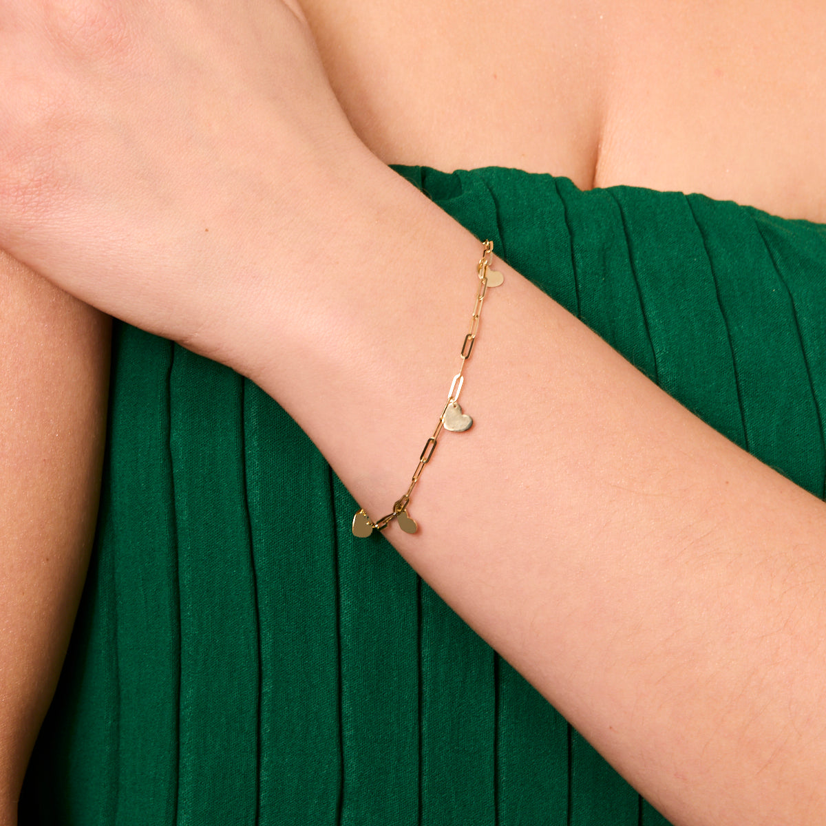 Bransoletka złota - serca