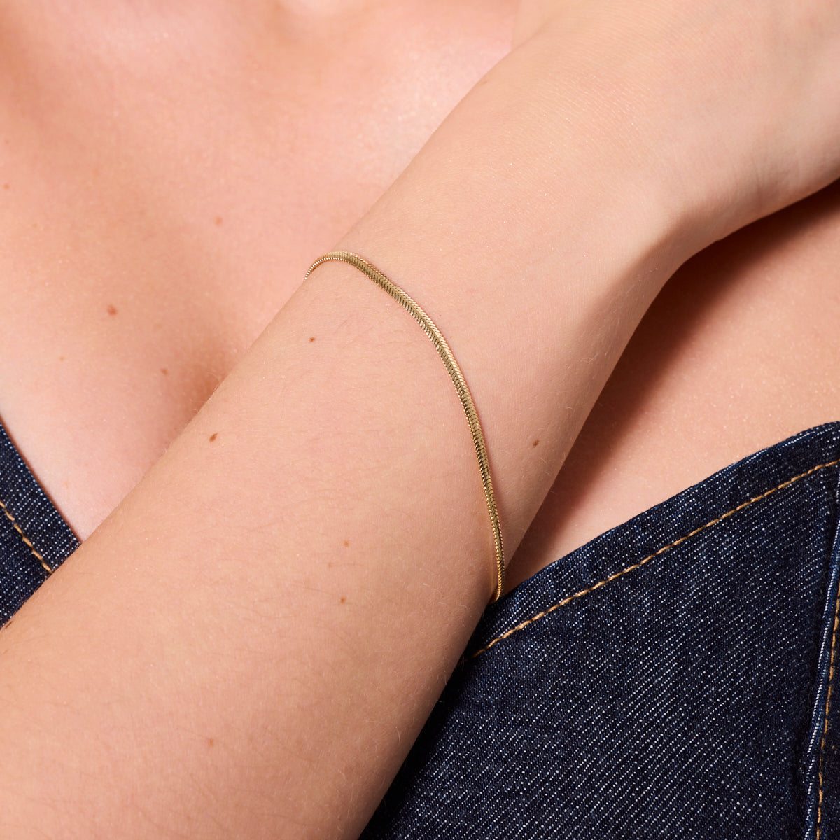 Bransoletka złota - żmijka