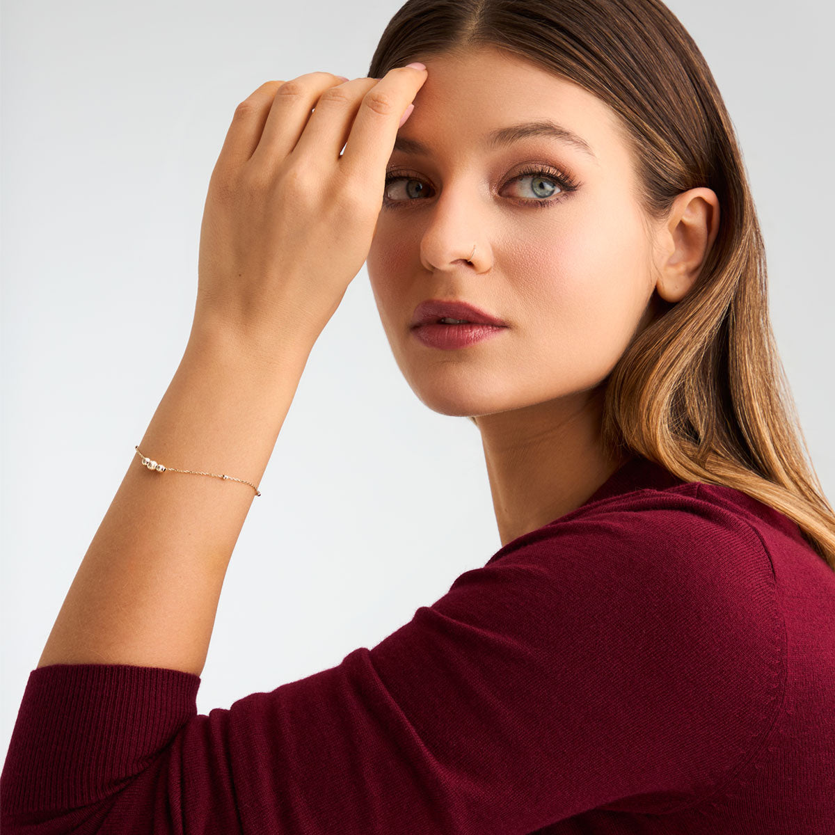 Bransoletka złota - kulki