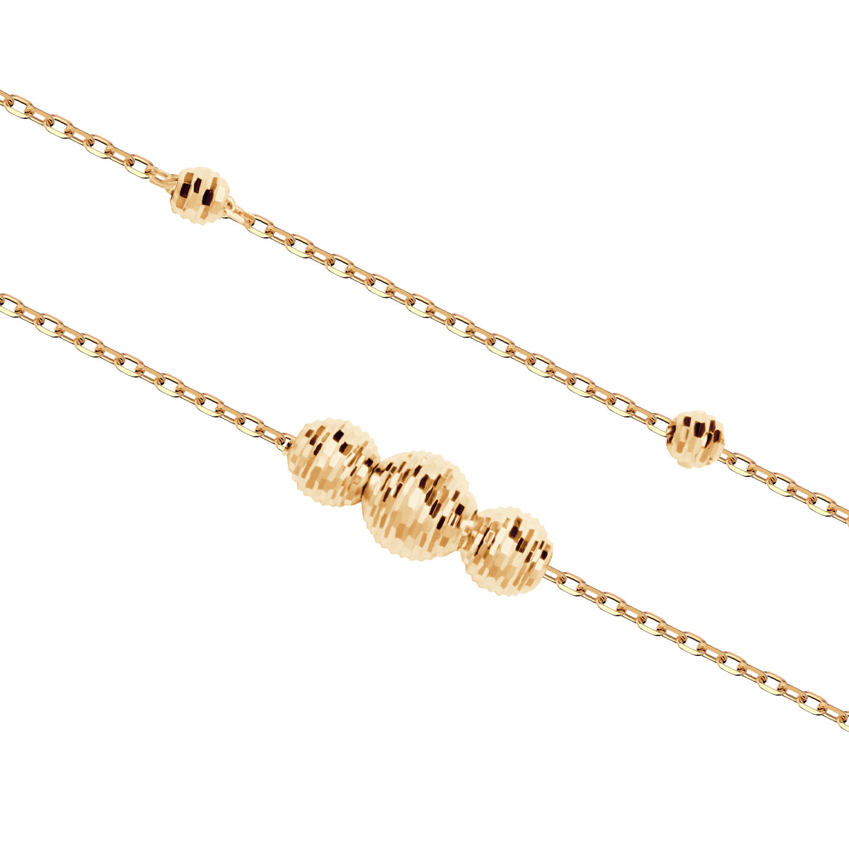 Bransoletka złota - kulki